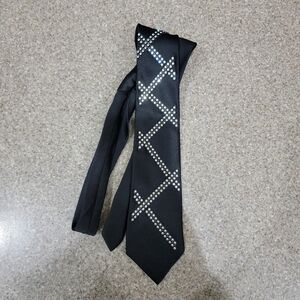 Lori Zoni Black Rhinestone Tie